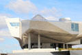 Elevated structure of Musée des Confluences. Lyon, France.