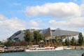 Musée des Confluences seen from Saône River. Lyon, France.