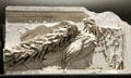Roman frieze of eagles & garland from Nimes site on Palais de Justice at Musée de la Romanité. Nimes, France.