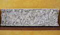 Carved hunting scene on Roman-era marble sarcophagus at Arles Antiquities Museum. Arles, France.