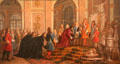 Reparations made to King Louis XIV by the Doge of Genoa on May 15, 1685 painting by Claude Guy Hallé at Museum of European and Mediterranean Civilisations. Marseille, France.