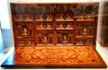 Drop-front writing chest with drawers from Augsburg, Germany at Museum of European and Mediterranean Civilisations. Marseille, France.
