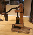 Lever for putting corks in wine bottle from Vaucluse, France at Museum of European and Mediterranean Civilisations. Marseille, France.