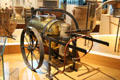 Pump to spray sulfur on grape vines from France at Museum of European and Mediterranean Civilisations. Marseille, France.