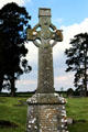 Celtic stone cross at Irish National Stud. Kildare, Ireland.