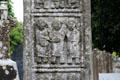 Doubting Thomas on Muiredach's high cross at Monasterboice. Ireland.