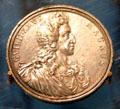 Silver William III medal marks Deventer Testimonial at Battle of the Boyne museum. Ireland.