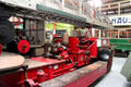 Merryweather fire ladder truck with extendable ladder on turntable at National Transport Museum. Howth, Ireland.