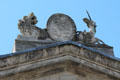Coat of arms with lion & unicorn atop Kilmainham Gaol. Dublin, Ireland.