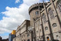 State Apartments, Record Tower & Chapel Royal seen over Dubblinn Gardens at Dublin Castle. Dublin, Ireland.
