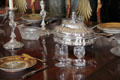 Dining room silver serving dish at Russborough House. Ireland.
