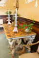 Marble table with candlesticks in drawing room at Russborough House. Ireland.
