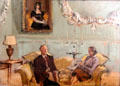 Portrait of Sir Alfred & Lady Beit by Derek Hill at Russborough House. Ireland.