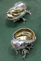 Silver salt cellars by John Samuel Hunt of London at Russborough House. Ireland.