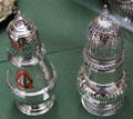 Silver sugar castors by Sheffield & Birmingham respectively at Russborough House. Ireland.