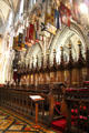 Choir stalls at St Patrick's Cathedral. Dublin, Ireland.