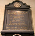 Epitaph for poet Jonathan Swift at St Patrick's Cathedral. Dublin, Ireland.