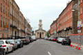 View from Merrion Square to Pepper Canister Church. Dublin, Ireland
