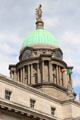 Dome with clocks atop Custom House, Dublin. Dublin, Ireland.