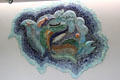 Tile mural by Ditte Kummer & Ciaran O'Connor of the Tile Works at Great Blasket Centre museum on Dingle Peninsula. Ireland.