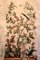 Mural with flowering tree & birds at Kilkenny Castle. Ireland.