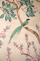 Bird detail of hand painted Chinese wallpaper in Chinese bedroom at Kilkenny Castle. Ireland.
