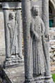 Cloister enclosure carving of Christian figure between double columns at Jerpoint Abbey. Ireland