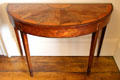 Half-moon mahogany card table attrib. William Moore of Dublin at Bishop's Palace. Waterford, Ireland.