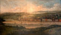 View of Waterford painting by Vender Hagen at Bishop's Palace. Waterford, Ireland.