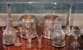 Silver & glass serving pieces at Bishop's Palace. Waterford, Ireland.