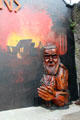 Woodcarving of Viking on Bailey's New St. Waterford, Ireland.