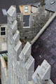 Roof line crenellations at Desmond Castle. Newcastle West, Ireland.