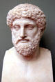 Roman-era portrait head of man at Uffizi Gallery. Florence, Italy.