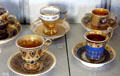 Porcelain cups & saucers by Dihl & Guérhard of Paris at Pitti Palace Ceramics Museum. Florence, Italy.