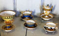 Porcelain coffee service pieces by Dihl & Guérhard of Paris at Pitti Palace Ceramics Museum. Florence, Italy.