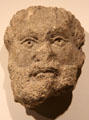 Sculpted stone head at National Museum of History & Art. Luxembourg, Luxembourg.