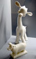 Figurines of giraffe & hippo from Villeroy & Boch at Septfontaines Luxembourg at Villa Vauban Museum. Luxembourg, Luxembourg.