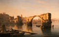 Avignon Bridge painting by Isidore Dagnan at Villa Vauban Museum. Luxembourg, Luxembourg.