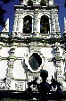 The Churrigueresque facade of Jesuit church of La Compañia, Puebla. Mexico.