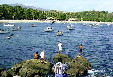 In bay at Puerto Escondido. Mexico.