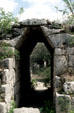 Mayans never invented round arch & instead used triangular arches. Mexico.