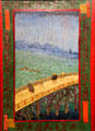 Bridge in the rain painting after Hiroshige Japanese printmaker by Vincent van Gogh at Van Gogh Museum. Amsterdam, NL.