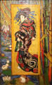 Japanese courtesan painting after Eisen Japanese printmaker by Vincent van Gogh at Van Gogh Museum. Amsterdam, NL.