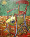 Gauguin's chair in Arles painting by Vincent van Gogh at Van Gogh Museum. Amsterdam, NL.