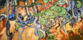 Tree roots painting by Vincent van Gogh at Van Gogh Museum. Amsterdam, NL.