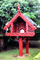 Traditional food storage hut at Crafts Institute in Rotorua. New Zealand.