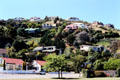 Houses on hills of Christchurch. New Zealand.