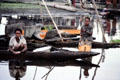 Life in floating canoes at Kamburamba. Papua New Guinea.