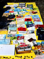Christian books for sale in PNG highlands market. Papua New Guinea.