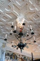 Ceiling candelabra in Laich Hall at royal apartments at Edinburgh Castle. Edinburgh, Scotland.